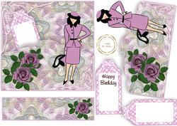 Elegant Lady Easel with Roses