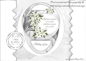 Oval Cut Out Easel Death Leaves a Heartache Kit