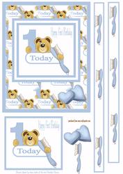 Baby Boys 1 St Birthday Ted