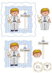 Boy Blue Communion Topper