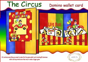 Circus Fun Domino Card Wallet Kit