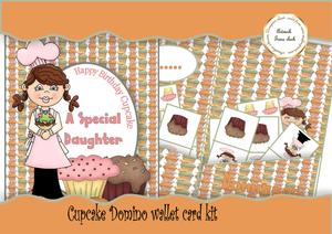 Cupcake Domino Card Wallet Kit