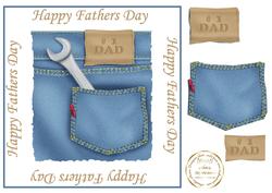 Fathers Day Jeans Pocket with Spanner