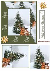 Doggy Sleigh Ride Card Front