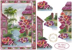 Flower Houses Decoupage