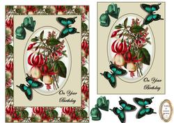 Fuschia Birthday Butterflies