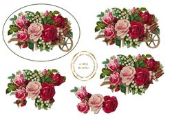 Roses Oval Decoupage