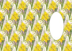 Vintage Girl with Flowers Insert