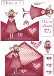 Envelop Angel Valentines Card Front