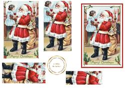 Santa Vintage Pyramid Topper
