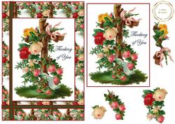 Sympathy Vintage Cross and Roses