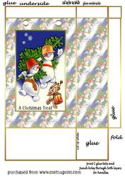 Vintage Snowman Gift Bag