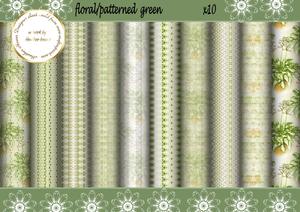Lime Floral Backing