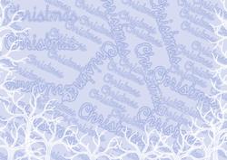 Christmas Trees Words Blue