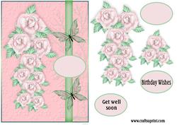 Pik Roses on Embossed Paper