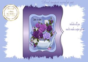 Floral Teapot Notelet Set