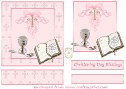 Girl Egg and Spoon Christening Easel