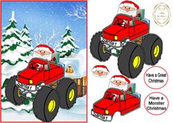 Santa Monster Truck