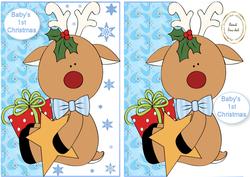 Baby 1st Christmas Cute Layer Reindeer