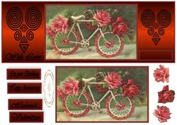Large Dl Bike with Roses