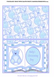 Baby Boy Christening Book Quick Card