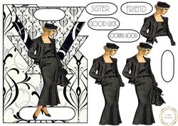 Art Deco Lady 5 Over the Corner