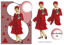 Art Deco Lady 35 Over the Corner