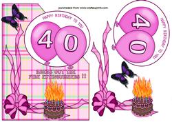 Over the Corner 40 Cake