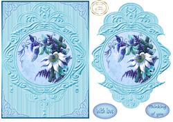 Passion Flower Embossed Frame