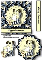 Retirement Doggie in Arm Chair 3D