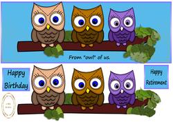 Birthday Retirement "from Owl of Us"