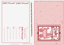Pink Baby Shower Invite and Insert