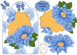 Blue Shaped Floral Fantasy