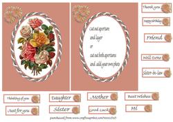 Roses Cameo and Sentiments