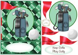 Argyle Golf Easel Card