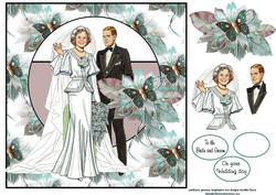 Beautiful Vintage Wedding Card