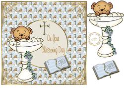 Bear in a Font Boy Christening