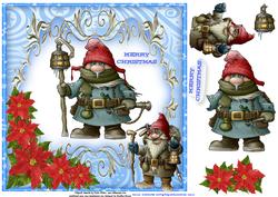Gnomes and Poinsettia