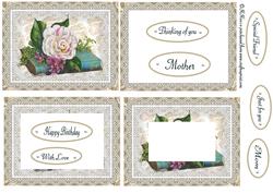 Rose Book and Sentiments Tunnel Sheet
