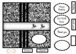 Monochrome Card Base and Sentiments