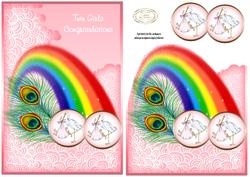 Twin Baby Girl Rainbow