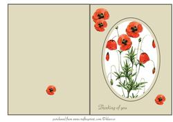 Thinking of You Poppy Quick Card