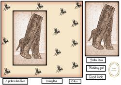Grunge Boot Topper Card