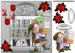 Santas Elf Christmas Window