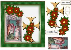 Poinsettia Nativity Cross