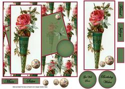 Roses and Butterflies Vintage