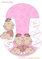 Wobble Card Twin Girls