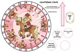 Countdown Clock Birthday Pony Girl