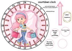 Countdown Clock Shopping Birthday Girl
