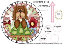 Countdown Clock Birthday Puppy
